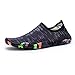 AVADAR Water Shoes, Men Women Barefoot Quick Dry Aqua Shoes,Black,9US Women/7.5US Men-10.23Inch foot