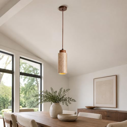 Lámparas colgantes de estilo wabi-sabi Japonesas,Regulable luz colgante de estilo retro con E26,Altura ajustable de 180cm,Iluminación colgante para islas de cocina,dormitorios y comedores (G)