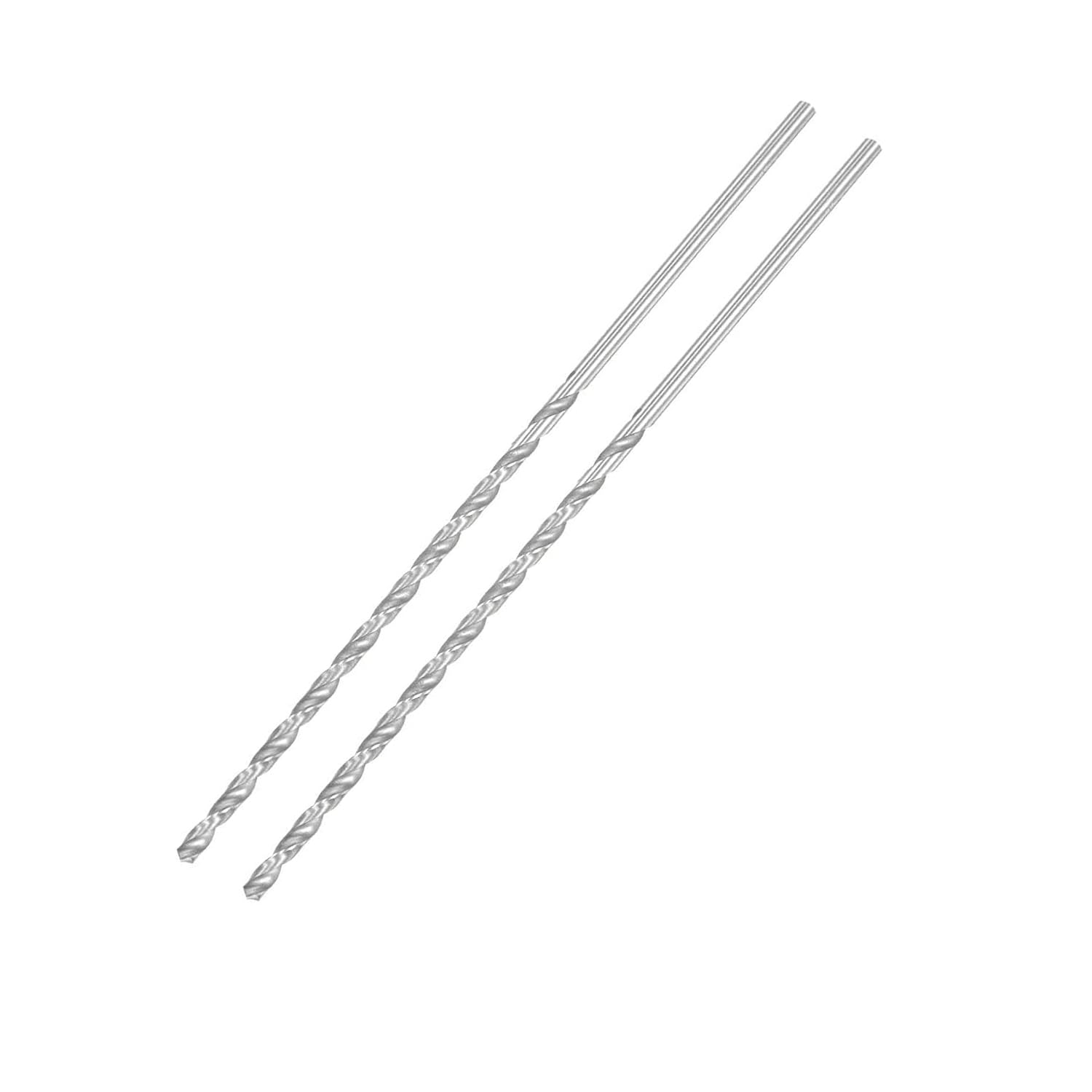 TA-VIGOR 2Pcs 3.5mm Extra Long Twist Drill Bits, 160mm Length High-Speed Steel HSS Straight Shank Spiral Drill Bits for Wood Metal Aluminum Plastic — image 1