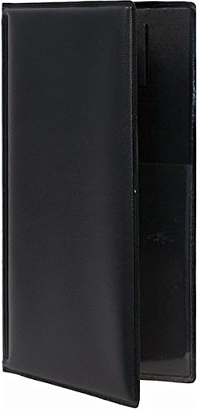 Genware Bill Presenter 23cm x 13cm Black Restaurant Order Holder Tray