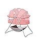 Big Oshi Emma Newborn Baby Bassinet - Portable Bassinet for Boys or Girls - Perfect for Bedside, Indoors, or Outdoors - Lightweight for Travel - Canopy Netting Cover - Wood Bed Base, Pink