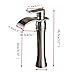 Votamuta Waterfall Spout Single Handle Bathroom Sink Vessel Faucet Mixer Tap Lavatory Faucets Tall Body Brushed Nickel with Pop Up Drain
