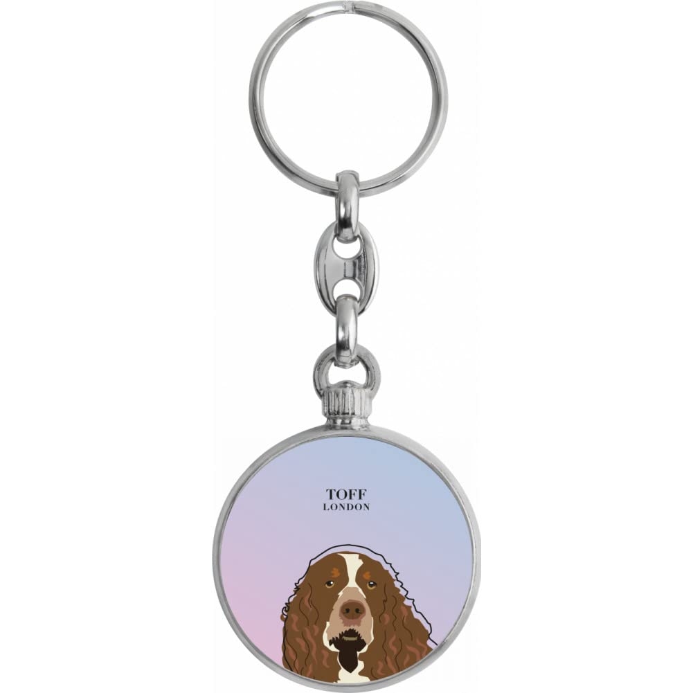 Toff London Brown And White Springer Spaniel Dog Head Keyring