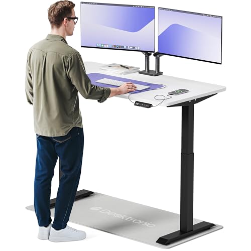 Desktronic Homeone Höhenverstellbarer Schreibtisch 140 × 70 cm – Elektrischer Schreibtisch Mit Zwei Elektrischen Motoren, Touchscreen-Steuerung Und In