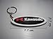 Kawasaki Rubber Keychain / Keyring Black White