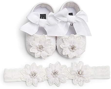HsdsBebe Baby Girls Bowknot Cotton Mary Jane Shoes Soft Sole Toddler Fisrt Walkers Infant Princess Crib Flats First Birthday Party Gift