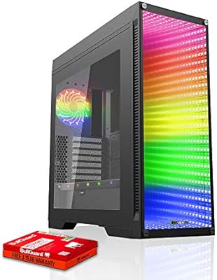 Fierce Quake RGB PC Gamer - Rápido 3.9GHz Quad-Core AMD Ryzen 3 3100, 240GB Unidad