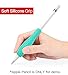 MoKo [2 Pack] Silicone Grip Holder Ergo Protective Sleeve Cover Case Accessories Compatible with Apple Pencil 1st / 2nd Generation, White & Gem Green