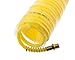 ABN Recoil Hose, 1/4in x 50ft – Portable Polyurethane Coil Hose for Air Compressor, Nailer, Sprayer, Staple Gun
