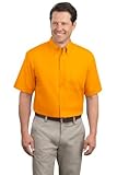 Port Authority Men's Port Authority Short Sleeve Easy Care XL Strong Blue