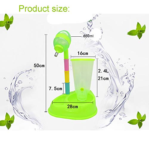 Westspark Automatic Pet Cafe Feeder, Self-Dispensing Dog Cat Automatic Food Replendish Station Waterer Dispenser Gravity Dry Food Storage Bottle Bowl Dish for Dog Cat Animal Puppy Blue