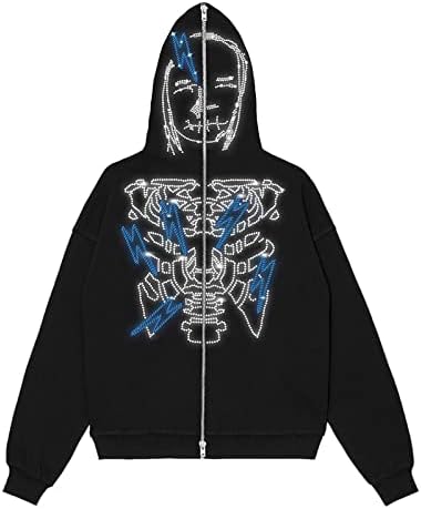 Amazon.com: Fairycore Grunge Steampunk Hoodie Oversized Zip Up