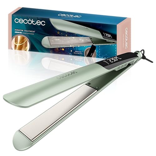 Haarglätter Lisse Keratin Essence Olive. HeatMax-Funktion, 130–230 °C, Keramikbeschichtung mit Keratin und Arganöl, 360°-Drehkabel, Abschaltautomatik, Reisetasche