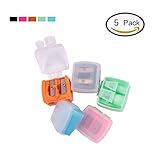 Teenitor Top Quality Dual EyeLiner Lipliner Sharpener with Cover Pack of 5