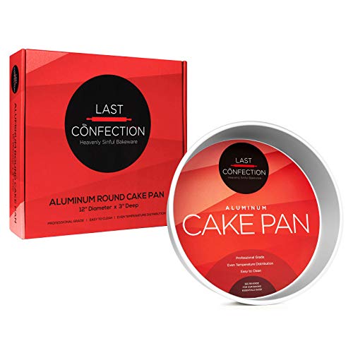 Last Confection 12" x 3" Deep Round Aluminum Cake Pan - Professional Bakeware