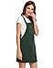 ROMWE Women's Straps A-line Corduroy Pinafore Bib Pocket Overall Dress Green L