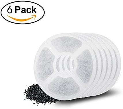 FULNEW Pet Fountain Filters for Cat Pet Automatic Water Fountain Filter Replacement 6 Pack