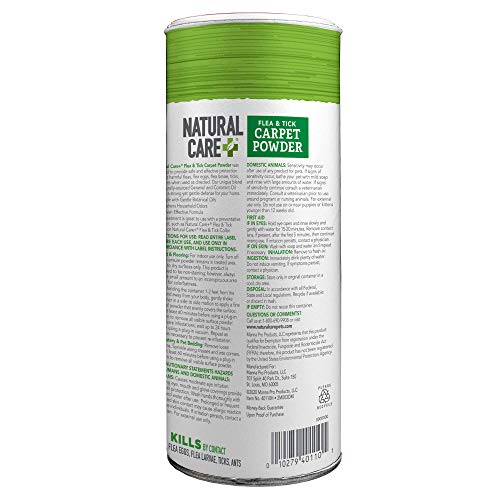 Natural Care Flea and Tick Carpet Powder Flea Treatment for Rugs