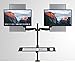 Mount-It! Sit-Stand Desk Mount Workstation, Height Adjustable Standing Desk, Ergonomic, Dual Monitor and Keyboard Mount, 22, 23, 24, 27 Inch Monitors, Gas Spring Arm, C Clamp Base, Black (MI-7922)