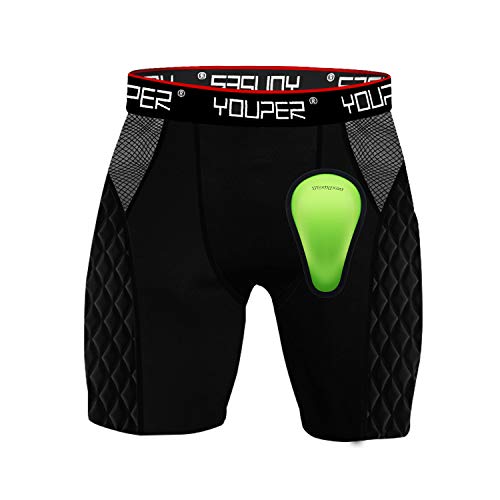 image for Youper Boys Youth Elite Compression Sliding Shorts - Padded Slider Sho
