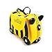 Trunki Ride-On Kids Suitcase | Tow-Along Toddler Luggage | Carry-On Cute Bag with Wheels | Kids Luggage and Airplane Travel Essentials: Bernard Bee Yellow