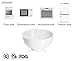 Dowan 22 Ounce Cereal Bowls/Soup Bowl Set, Porcelain Snack/Dessert Bowl, White, Set of 6