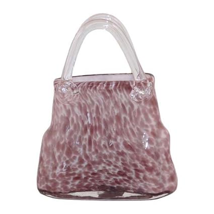 Glass Handbag Vase Burgandy Amazon Co Uk Kitchen Home