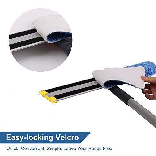 MOP For Wood Floor,3 Wet&Dry Reusable Refill Microfiber Duster for Tie Hardwood Cleaning - Thumbnail 4