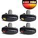RUXIFEY Smoke Dually Bed Side Marker Lights LED Fender Sidemarker Lamps Compatible with 2011 to 2016 Ford F250 F350 F450 Super Duty, Amber Red - Pack of 4