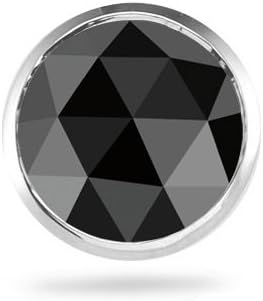 0.80-0.98 Cts Black Diamond Mens Stud Earring in 14K White Gold
