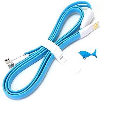 ABSL M2 Magnetic 2 in 1 Duo cable, Flat type Tangle-Free 3.28 Feet(1M), High Speed Quick Charging Micro 5pin + 8Pin Lightning USB Cable for both All Androids,Samsung,LG&amp;Apple iPhones 6/6S-blue