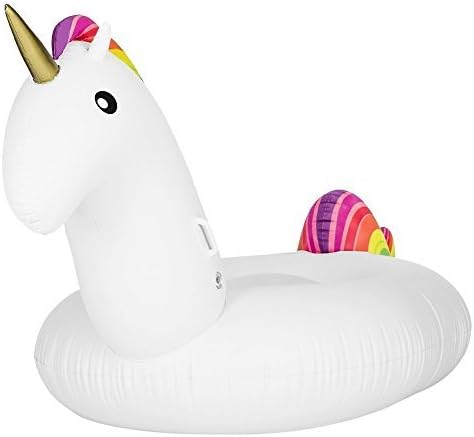 Leacent Giant Inflatable Unicorn Pool Floats Outdoor Swimming Pool Raft For Adults and Kids