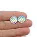 12mm Mermaid Scale Earrings on Plastic Posts for Metal Sensitive Ears, Iridescent Rainbow