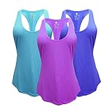 Cabales Women's Flowy Racerback Tank Top Ladies Yoga Fitness Racerback Shirt,3 Pack,Large,3 Pack-2