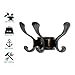 Wall Mounted Coat Towel Hooks, TINGOX Metal Heavy Duty Swing Robe Rack Hanger, 45 lbs Weight Capacity with 6 Utility Hooks, Best Decorative for Bathroom Cubicle Entryway (Oil Rubbed Bronze)