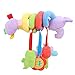 BIMOUR Baby Rattles Crib Stroller Toy for Babies 3 6 9 12 Months, Infant Activity Crib Hanging Toy Teether Rattles Toys Shape Design Spiral Stroller Plush Toys for Baby Boys Girls(Elephant)