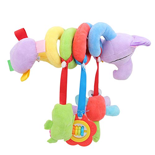 image for BIMOUR Elephant Cartoon Stroller Arch Rattles Hanging Cute Plush Anima
