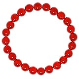 Natural Genuine Red Onyx Gem Beads, maxin Bling Jewelry 8MM elastic Stretch Loose Bracelet Set ,Unisex