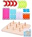 Go On 123 Wooden Activity Letter and Number Sorter Montessori Toys Educational Preschool Shape Color Recognition Geometric Board Block Stack Sort Puzzle Toys for Kids Baby Toddler Boy Girl
