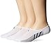 adidas Men's Climacool Superlite Super No Show Sock (3-Pair), White/Light Onix/Medium Lead, Large
