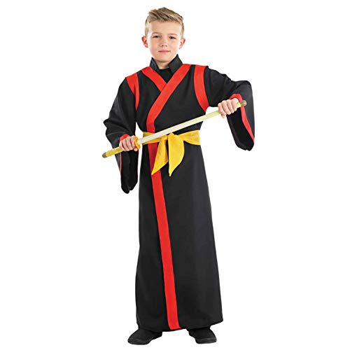 fun shack Childrens Samurai Boy Costume Boys Ninja Martial Arts Warrior Robe - Large