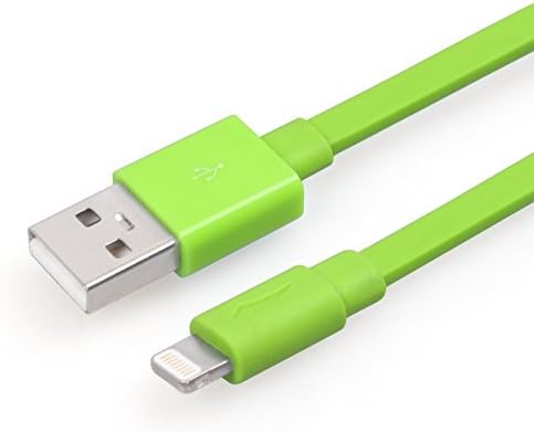 [Apple MFi Certified] Yellowknife® MFi-IOS 7 Fast Date Syncing USB 2.0 Cable for iPhone 6 ,iPhone 6 plus,Colorful 8-Pin Lightning Noodle Flat USB Sync &amp; Charge Cable for Apple iPhone 5 / 5S / 5C, iPad Air, iPad Mini with Retina Display, iPad 4, iPad Mini, iPod Touch 5, Nano 7 (green)