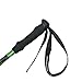 Weanas 1pc Folding Collapsible Trekking Pole Climbing Stick with EVA Foam Handle, Ultralight Adjustable Alpenstocks, for Travel Hiking Climbing Backpacking Walking (Black&Green)