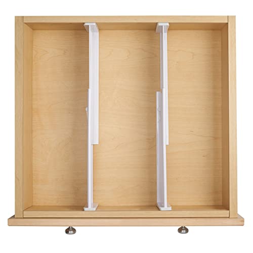 mDesign Expandable Kitchen Drawer Organizer Adjustable Divider with