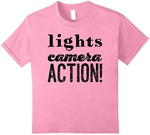 unisex-child Lights Camera Action Acting T-shirt Boys Girls Child Actor  10 Pink