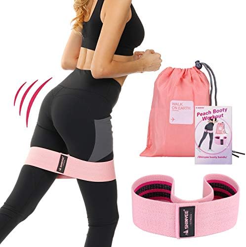 Shinyee Booty Hip Bands High Resistance Workout Exercise Band Women,Fitness Gym Loop Circle Legs Butt,Non Slip No Roll Soft Fabric Heavy Duty Bootie Training Wide Band Hip Up