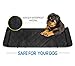 Reusable Dog car Seat Cover for All Cars with Side Flaps & Free Stop Barking Whistle - Durable Non-Slip Comfortable Material for Safe Traveling on the Road | Machine Washable & Easy to Install, Black