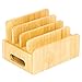 Real Bamboo Charging Station USB Charging Dock Storage Box Eco Friendly Desktop Stand Dock Holder For iPhone iPad Pro Smartphones,Cords Cable Organizer Compatible with Most 4/5/6 USB Charger.