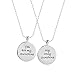 LUX ACCESSORIES Best Friends BFF You are My Sunshine Necklaces (2pc)
