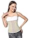 Charmian Women's Latex Underbust Waist Training Cincher Steel Boned Body Shaper Corset Vest Vest-Apricot Large